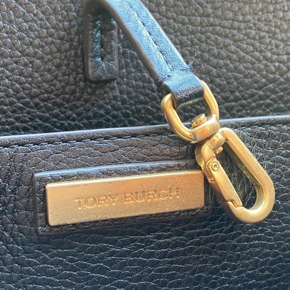 Tory Burch McGraw Tote - Black / Royal Navy - Picture 12 of 16